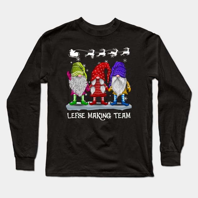 Lefse making team Christmas shirt - funny Christmas Lefse team shirt - Lefse and Santa Claus Christmas shirt Long Sleeve T-Shirt by TeesCircle